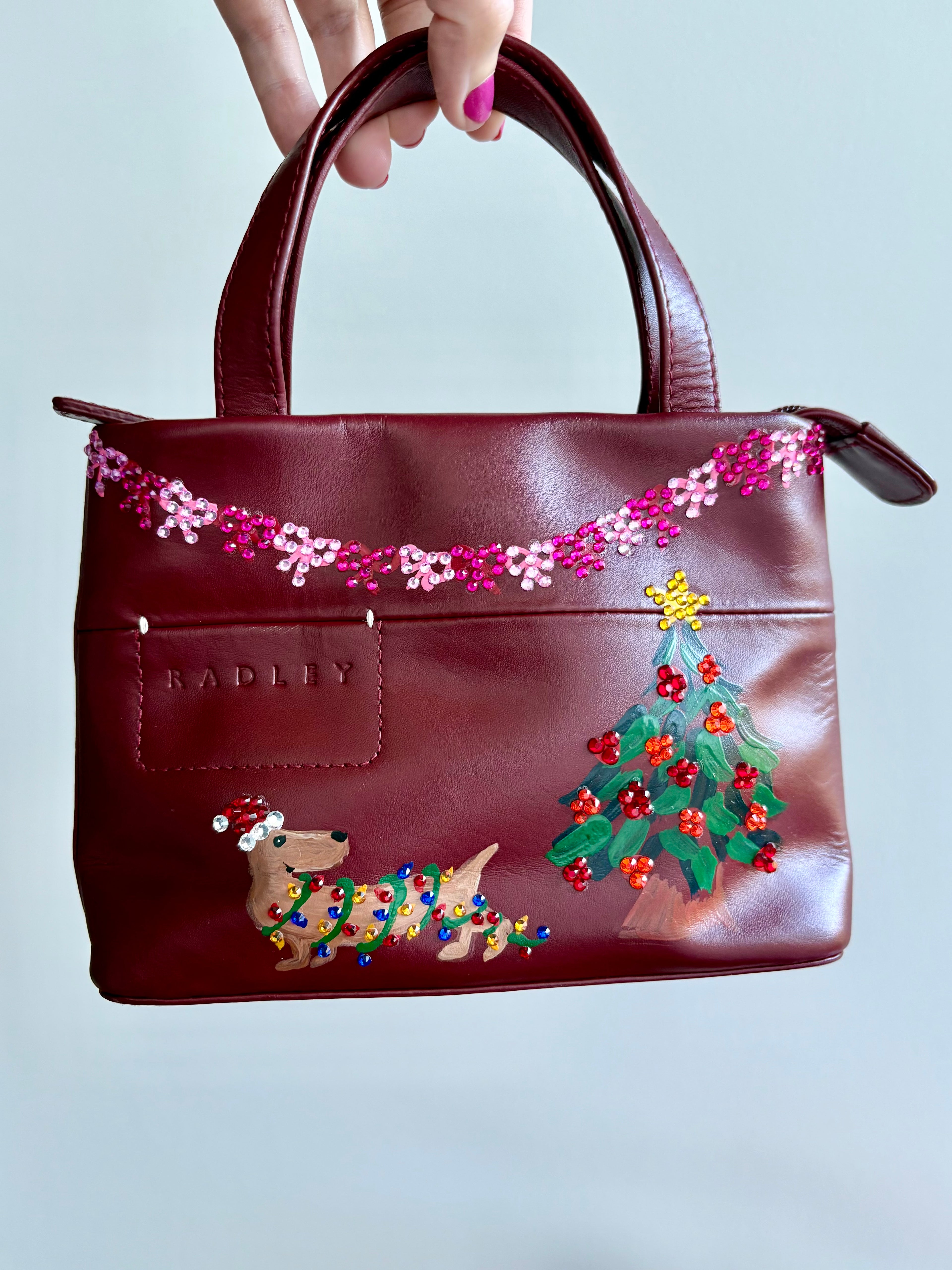 Second-hand leather bag (Radley) - Christmas puppy