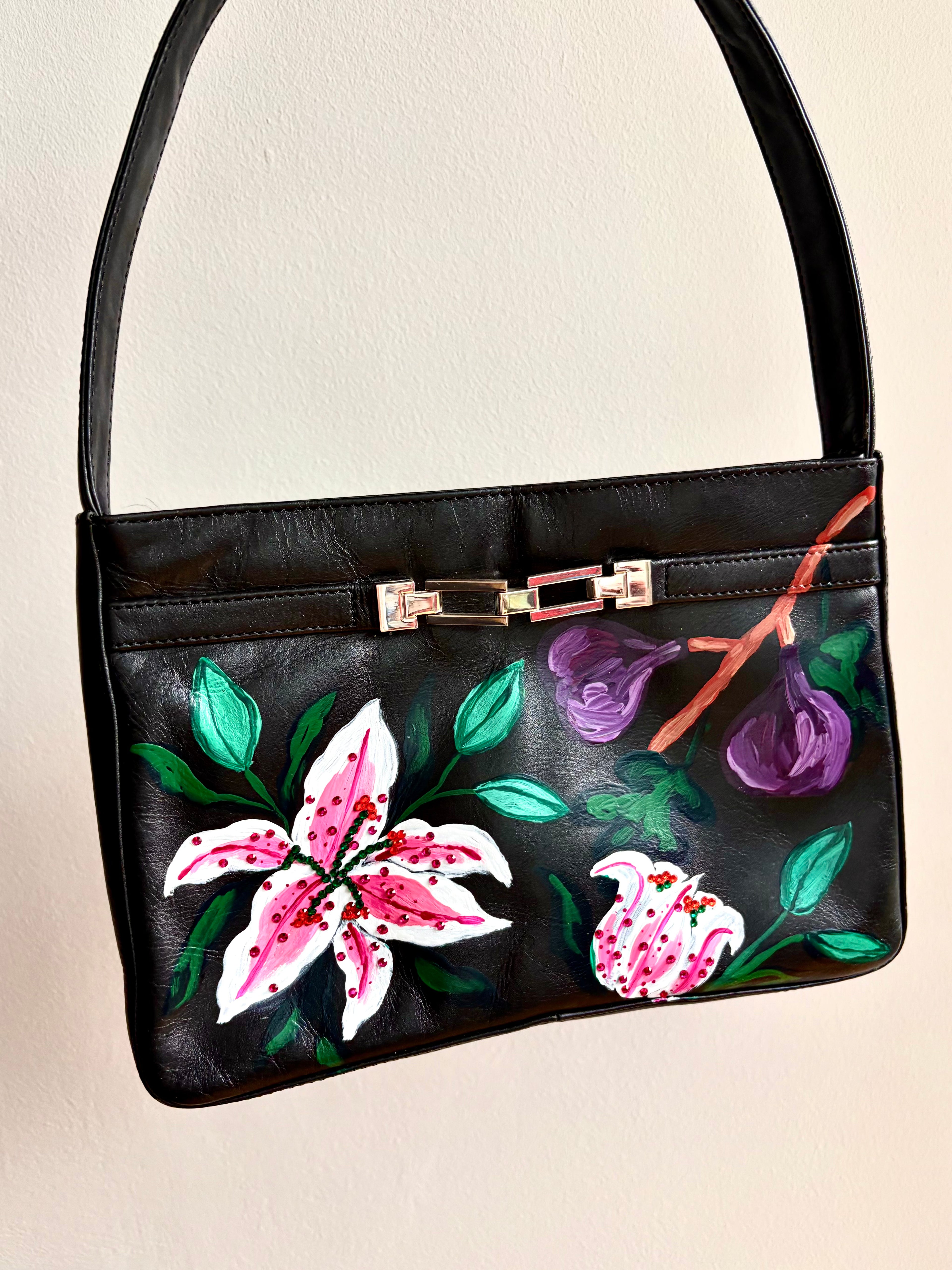 Second-hand leather bag - Figs and lilies