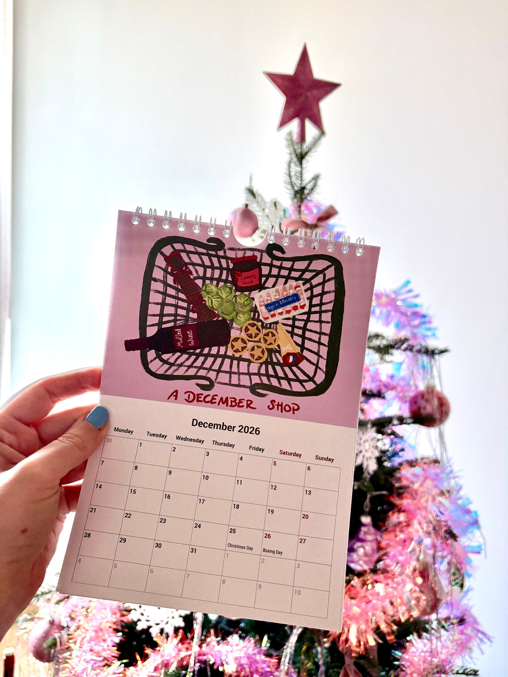 2026 Calendar A4 - 12 months of little shop illustrations