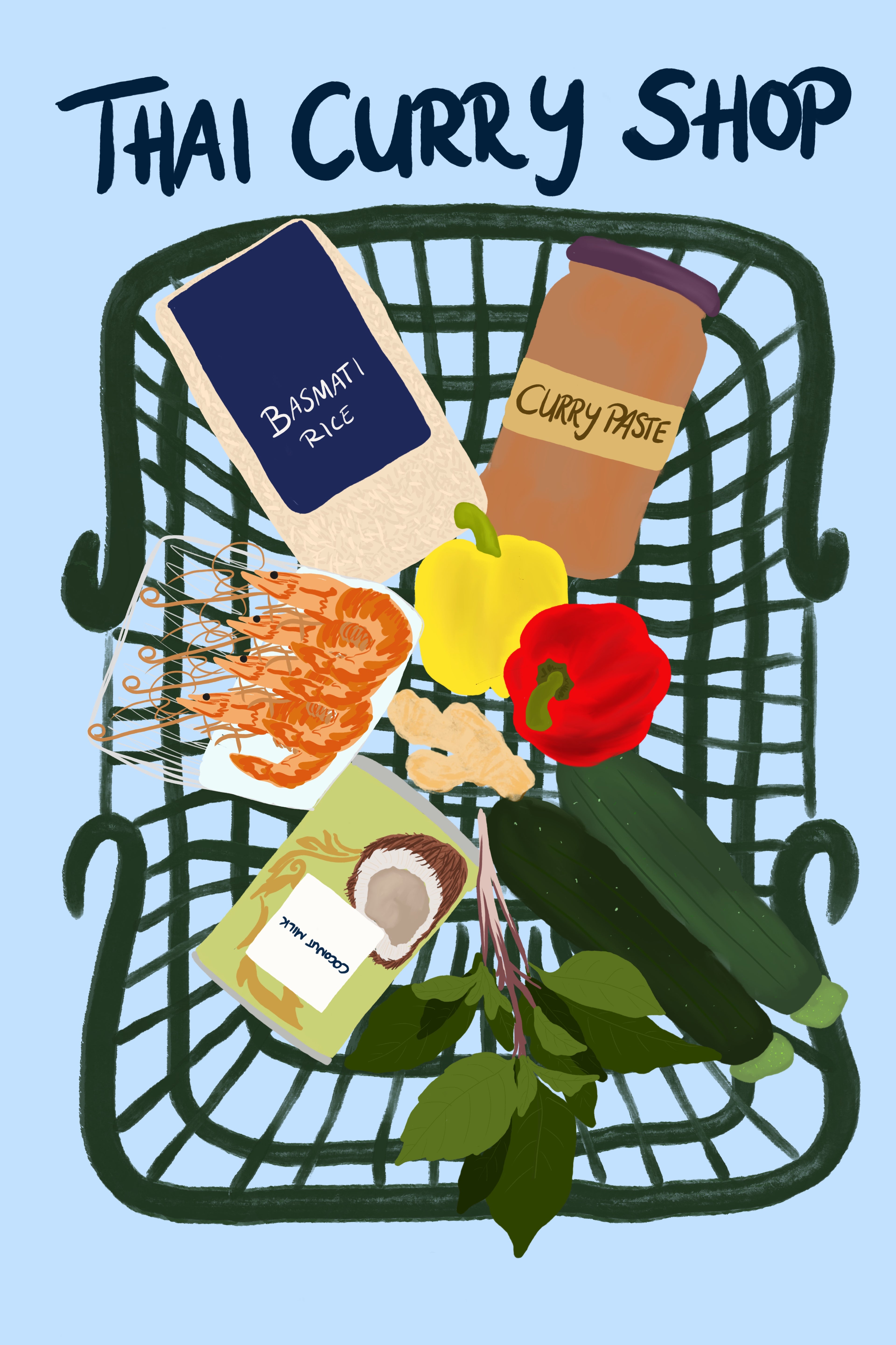 A2 Print - Thai Curry Shop