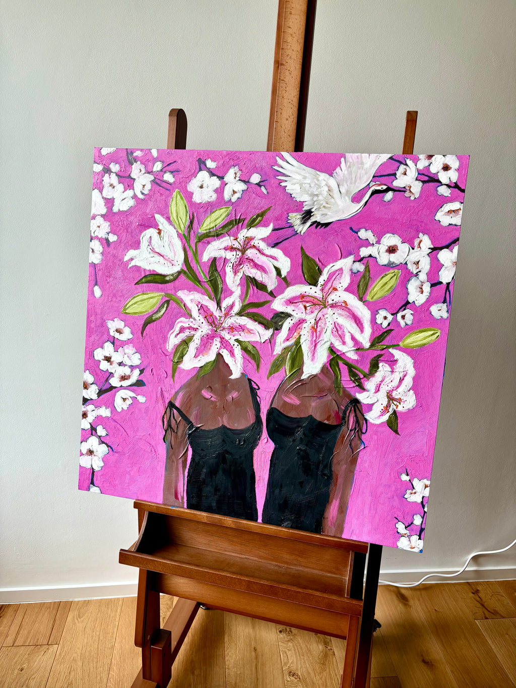 Original Oil Painting - Sisters in Mauritius