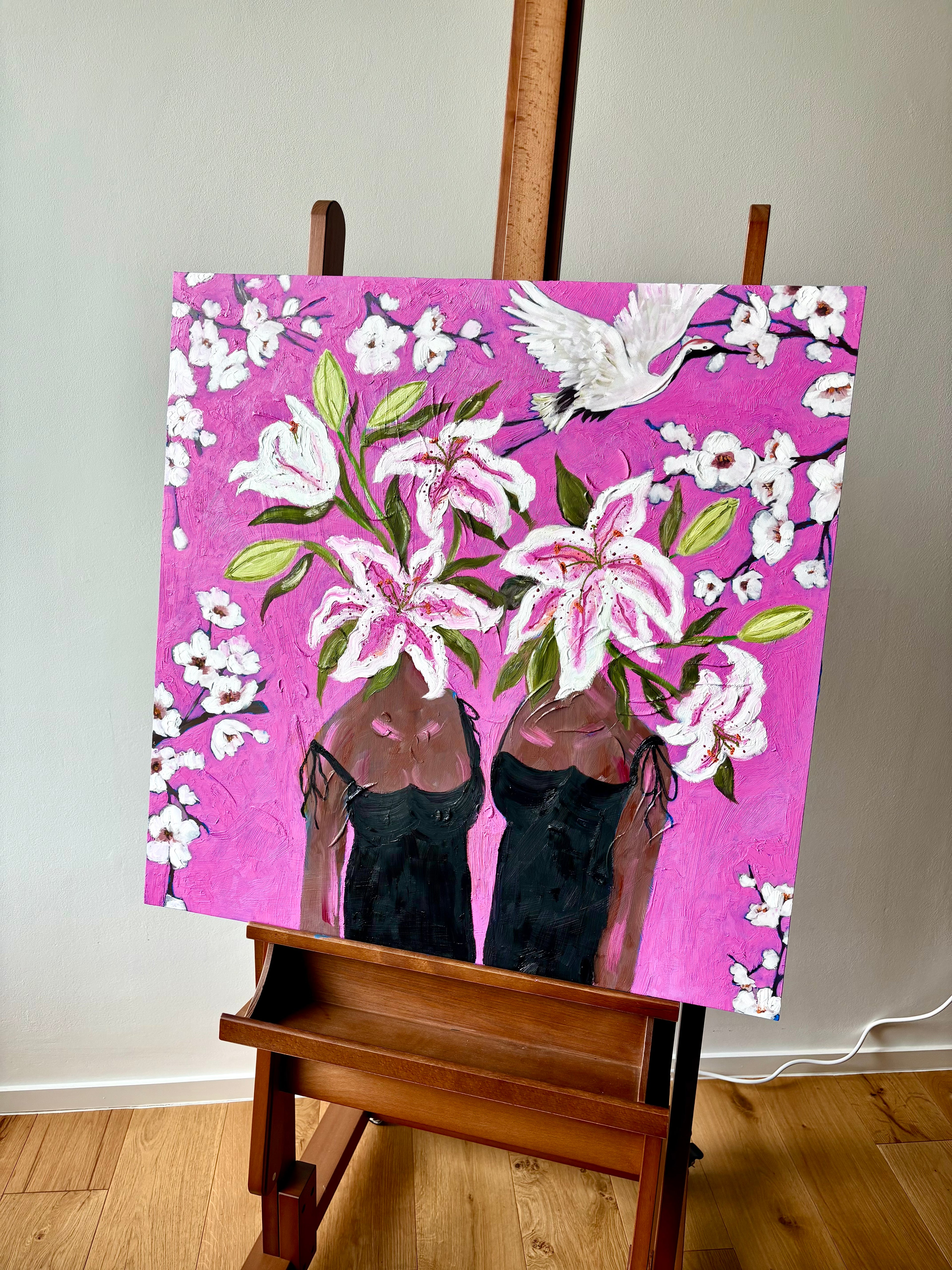 Original Oil Painting - Sisters in Mauritius