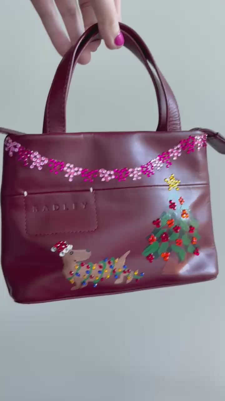 Second-hand leather bag (Radley) - Christmas puppy